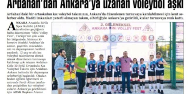 Ardahan'dan Ankara'ya uzanan voleybol aşkı - Güçlü Anadolu